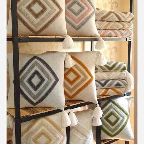 کاور کوسن پانچ رنگبندی کامل ابعاد 40*40